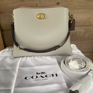 Coach Willow Shoulder Bag In Dove Grey